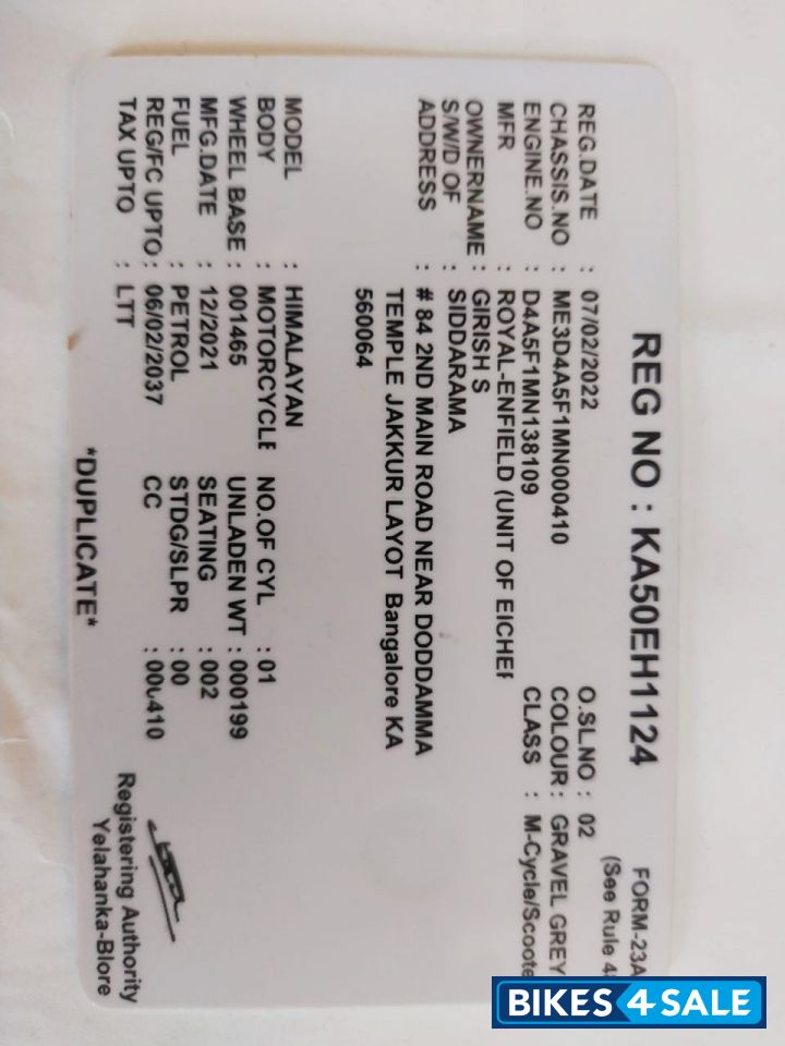 Gravel Grey Royal Enfield Himalayan