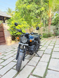Blue Royal Enfield Hunter 350 Metro