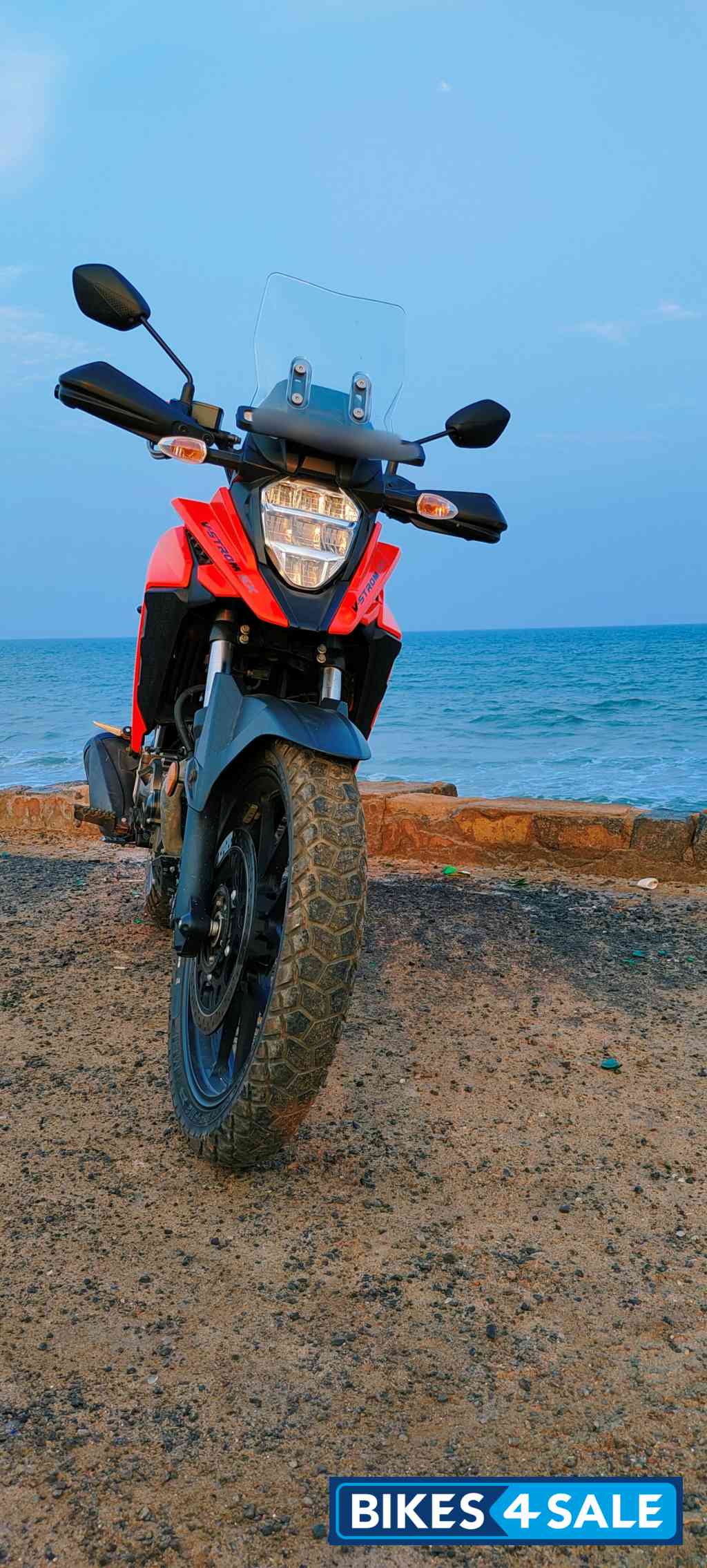 Orange Suzuki V-Strom 250