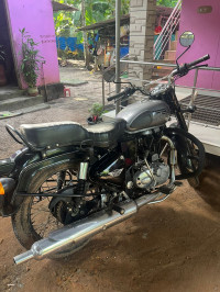 Silver Royal Enfield Bullet 350