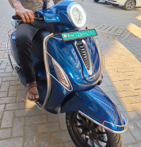 Blue Bajaj Chetak Electric