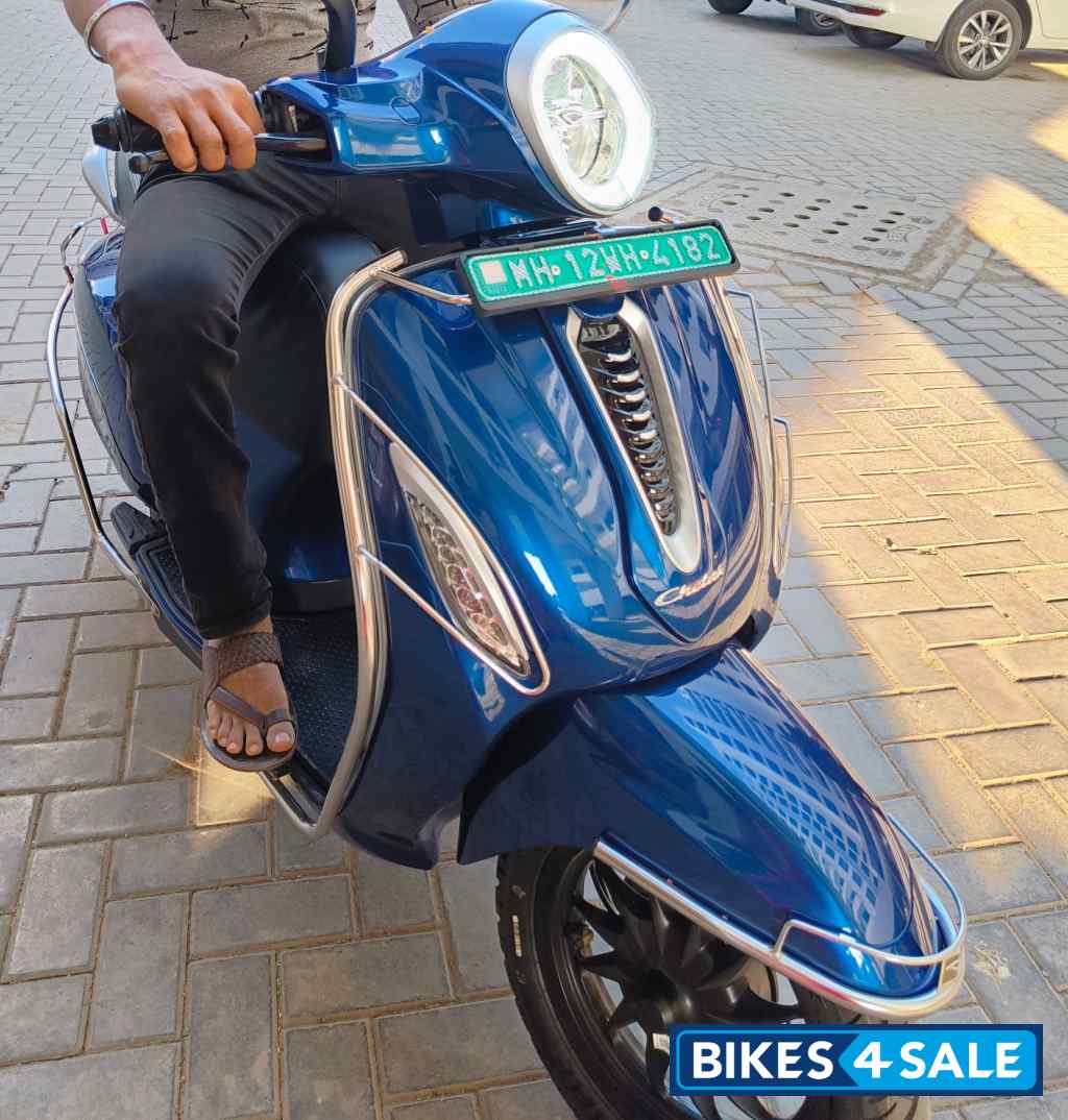 Blue Bajaj Chetak Electric