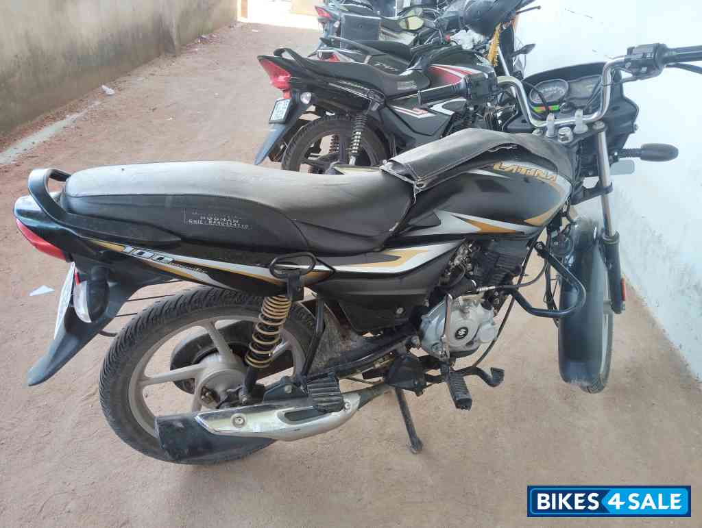 Eb Blk With Brass Gold Decal Bajaj Platina 100 ES BS6