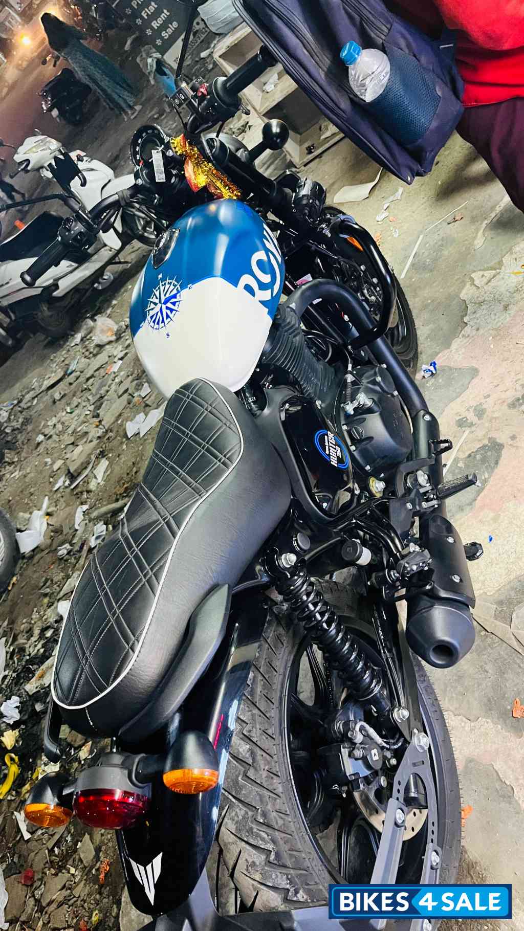 Rebel Blue Royal Enfield Hunter 350 Metro