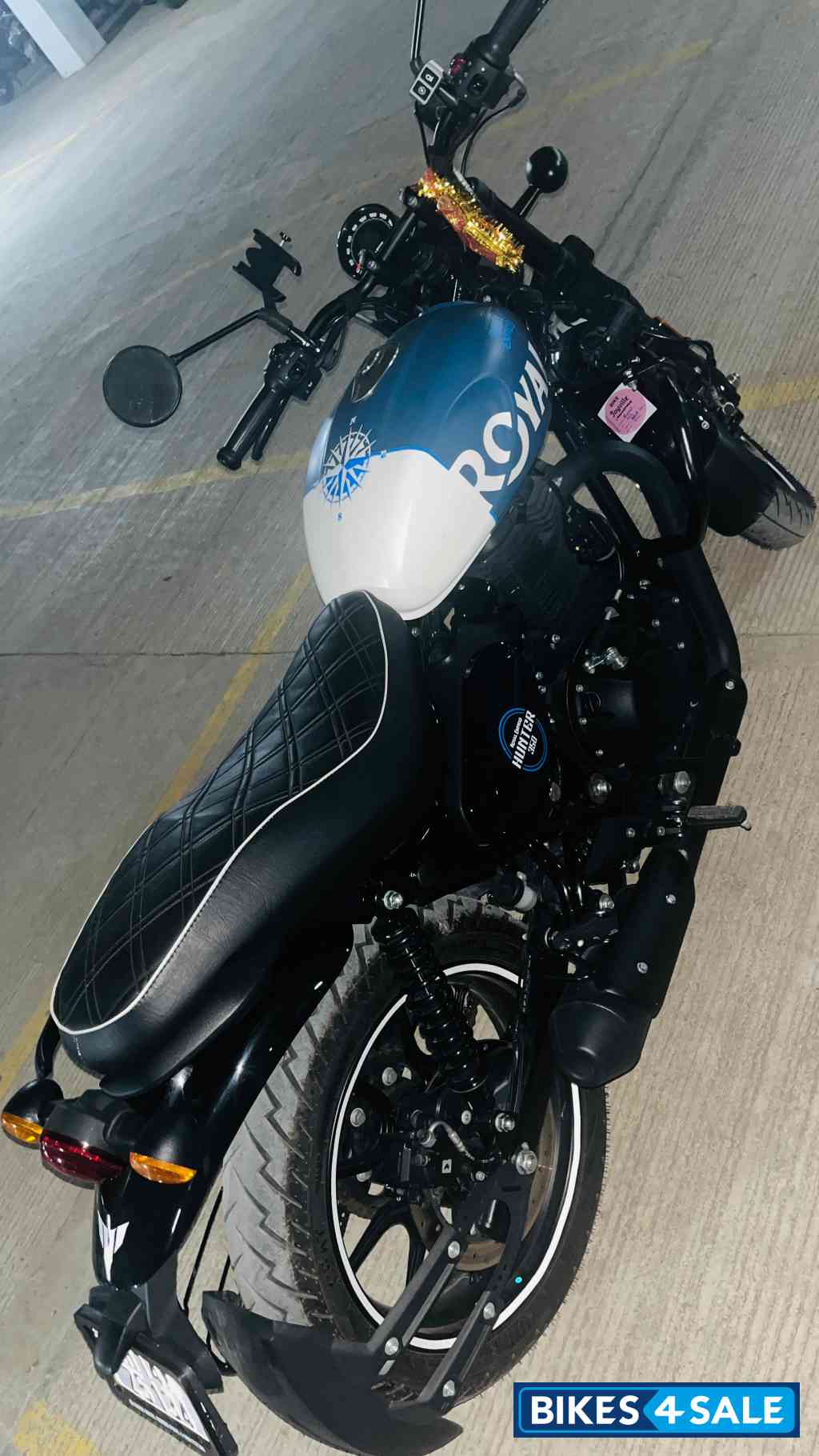 Rebel Blue Royal Enfield Hunter 350 Metro