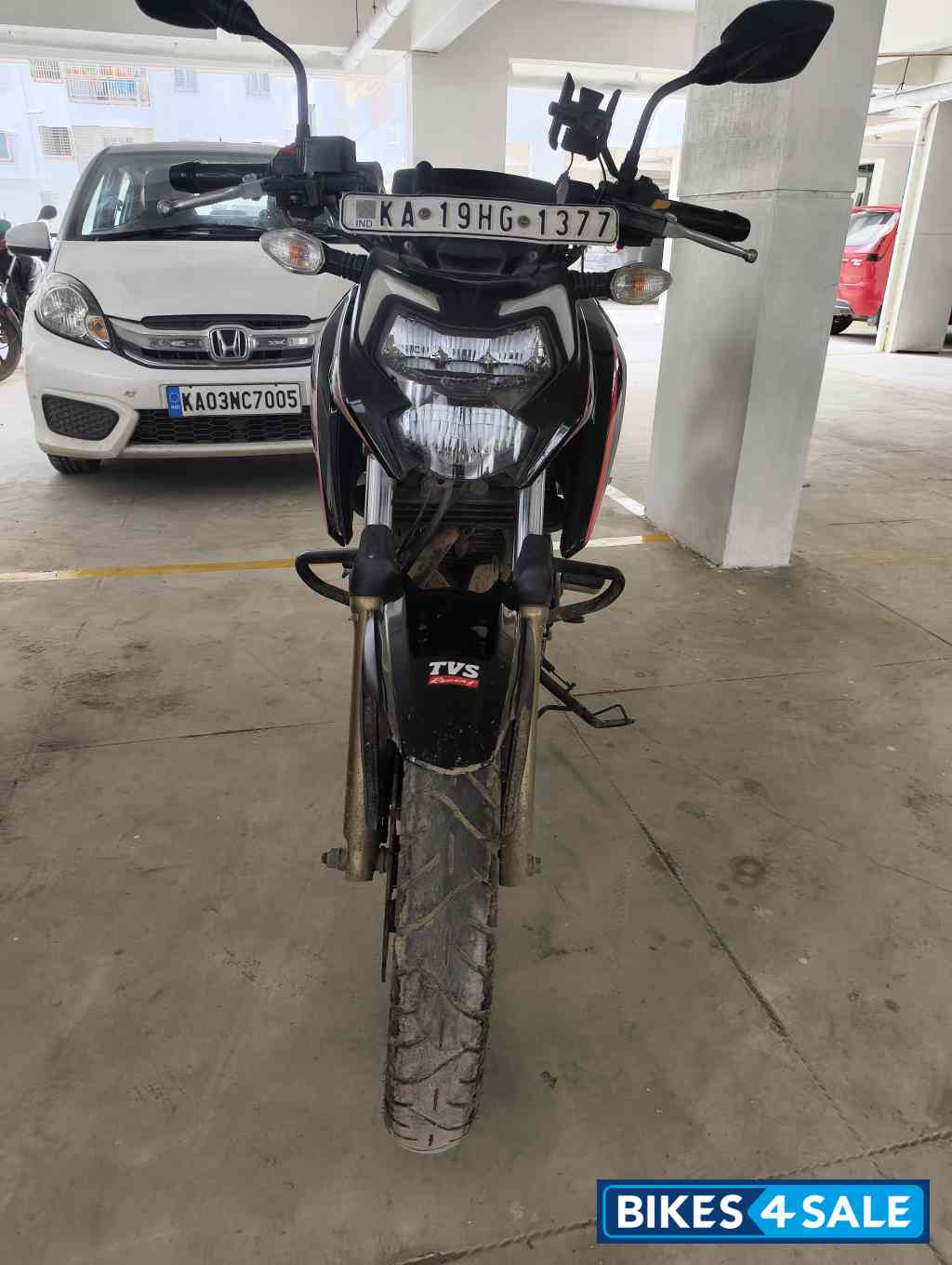 Black Red TVS Apache RTR 200 4V ABS