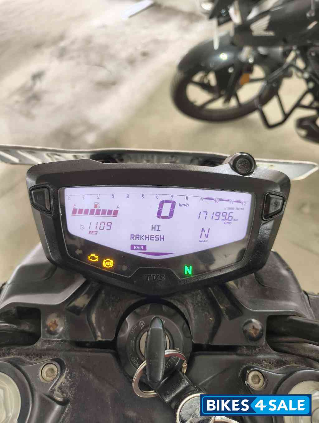 Black Red TVS Apache RTR 200 4V ABS