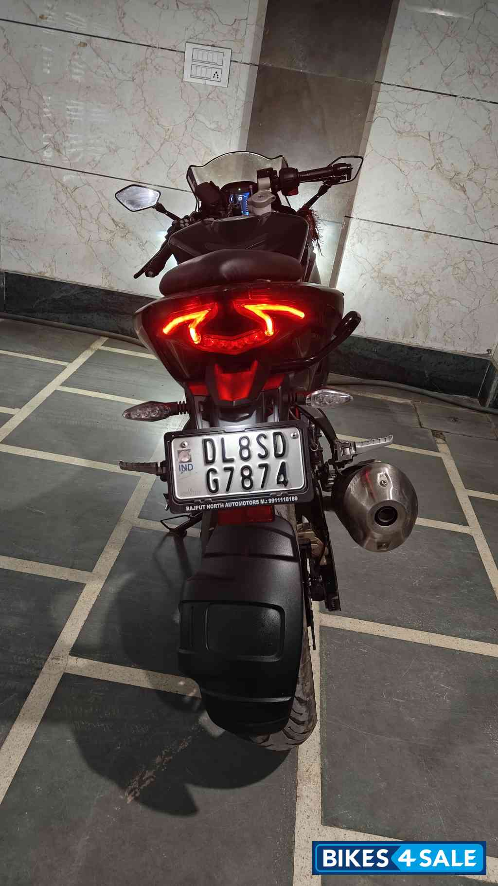 Black Grey TVS Apache RR 310 2024