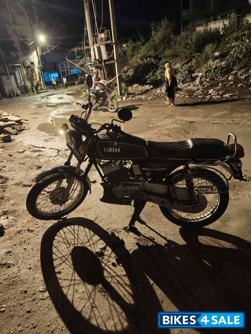 Maroon Yamaha RX 100