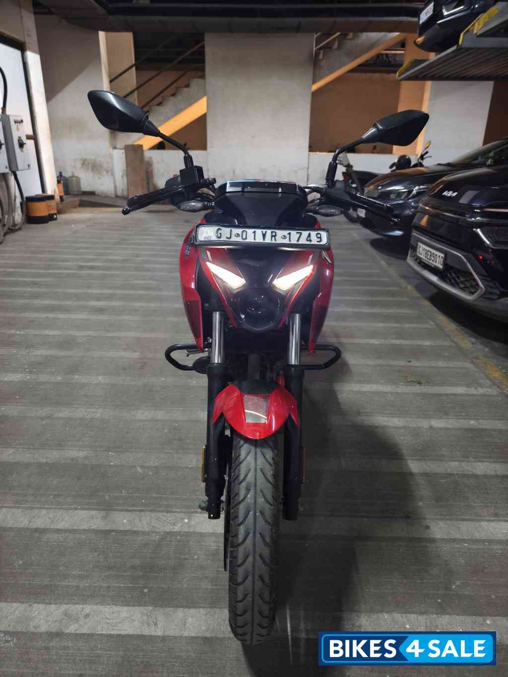 Red Bajaj Pulsar N250 Dual Channel ABS