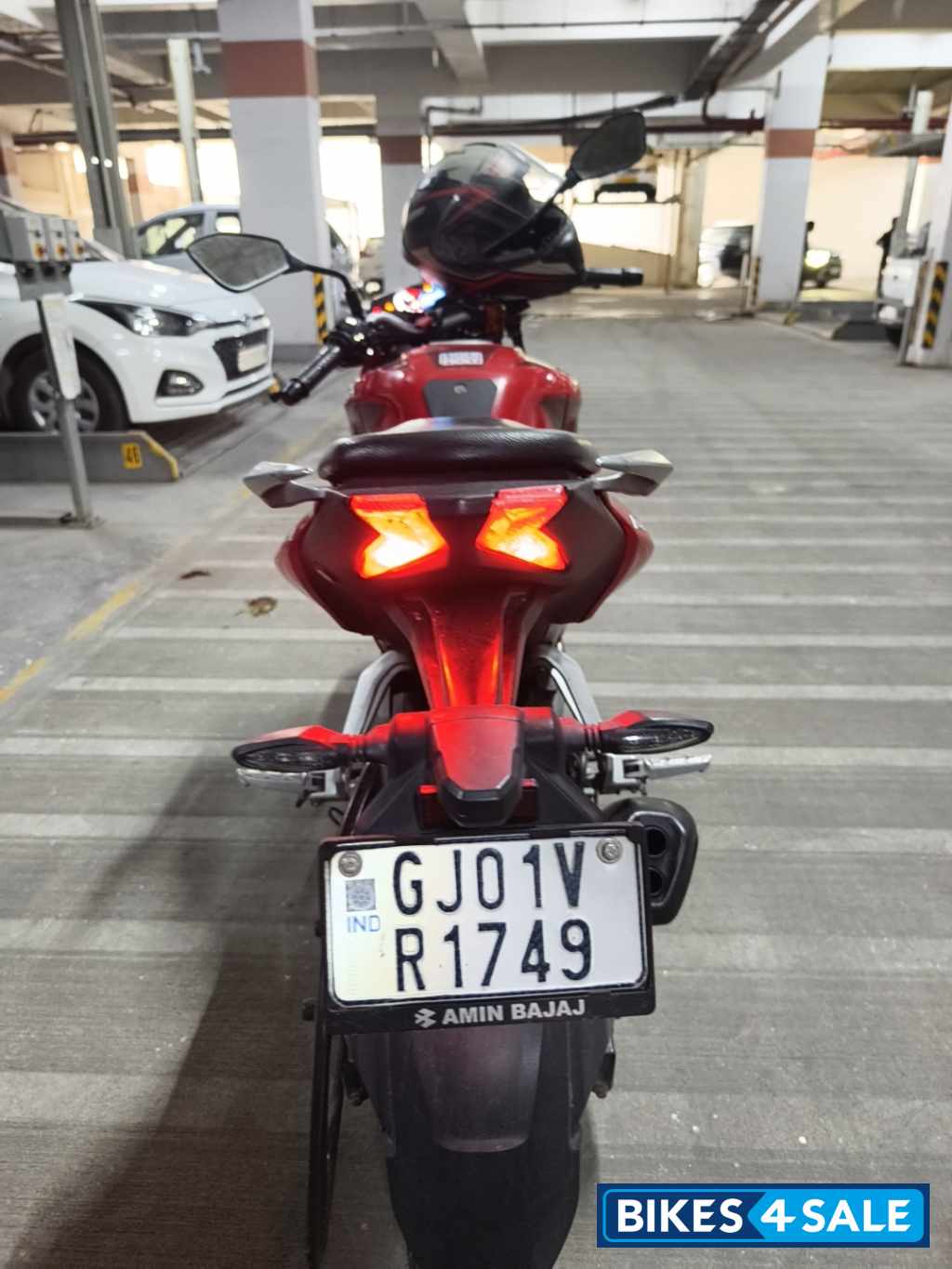 Red Bajaj Pulsar N250 Dual Channel ABS