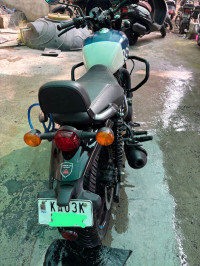 White And Blue Royal Enfield Hunter 350 Metro