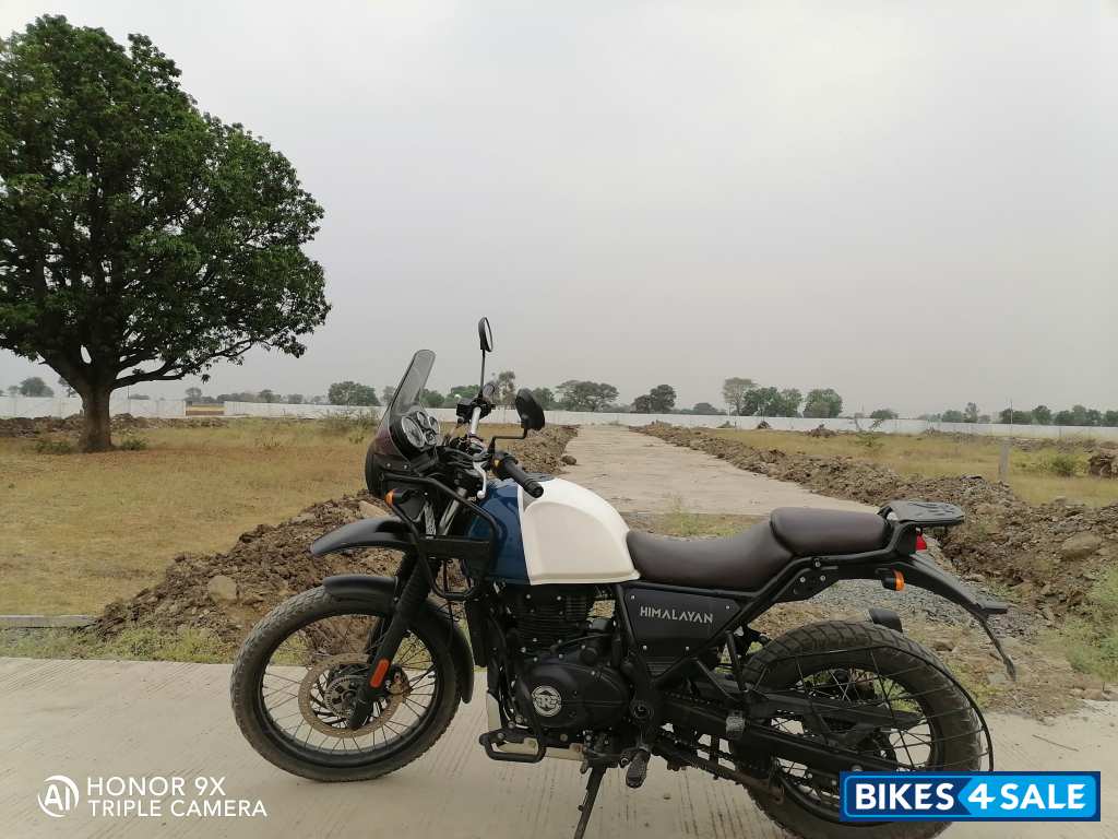 White Blue Royal Enfield Himalayan