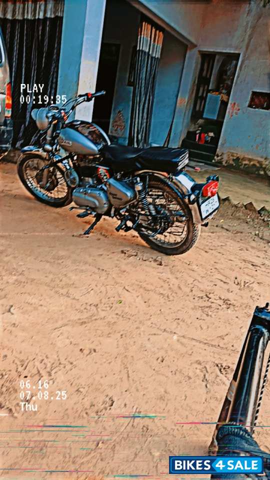 Silver Royal Enfield Bullet Electra