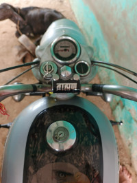 Silver Royal Enfield Bullet Electra