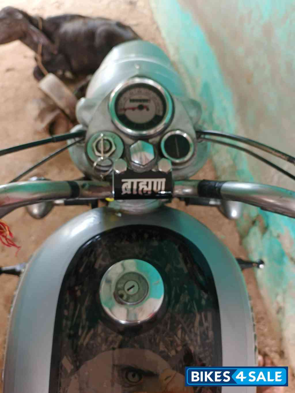 Silver Royal Enfield Bullet Electra