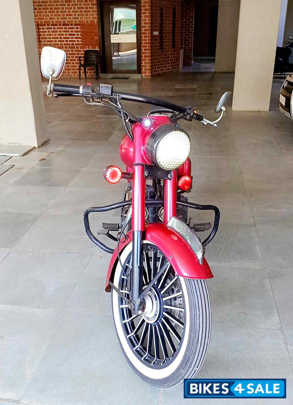 Modified Red Royal Enfield Classic 500