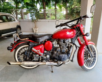 Modified Red Royal Enfield Classic 500