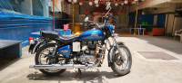 Blue And Chrome Royal Enfield Bullet 350 ES