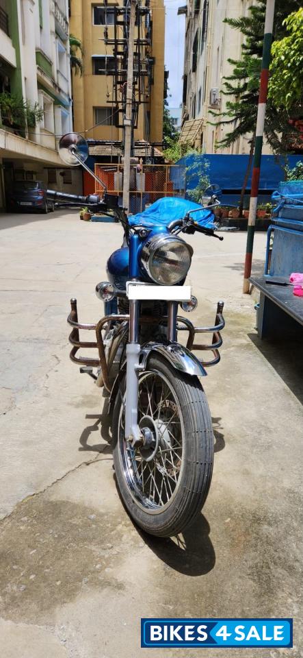 Blue And Chrome Royal Enfield Bullet 350 ES