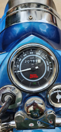 Blue And Chrome Royal Enfield Bullet 350 ES