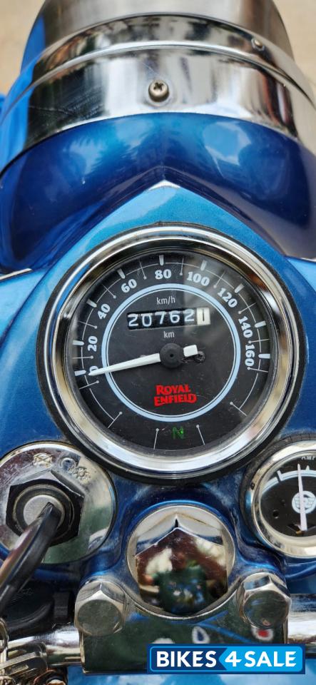 Blue And Chrome Royal Enfield Bullet 350 ES