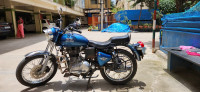 Blue And Chrome Royal Enfield Bullet 350 ES
