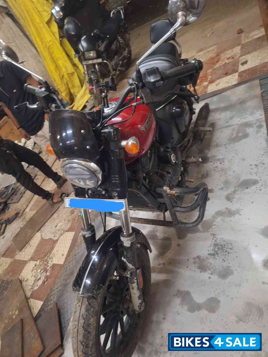 Red Yezdi Roadster Dark