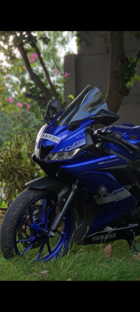 Blue Yamaha YZF R15 V3