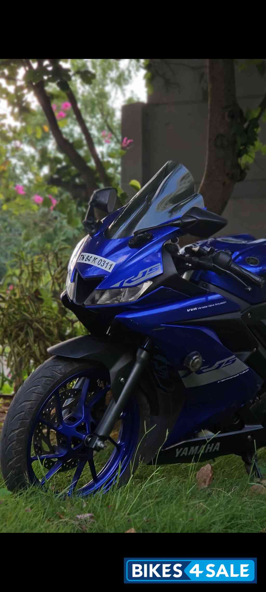 Blue Yamaha YZF R15 V3