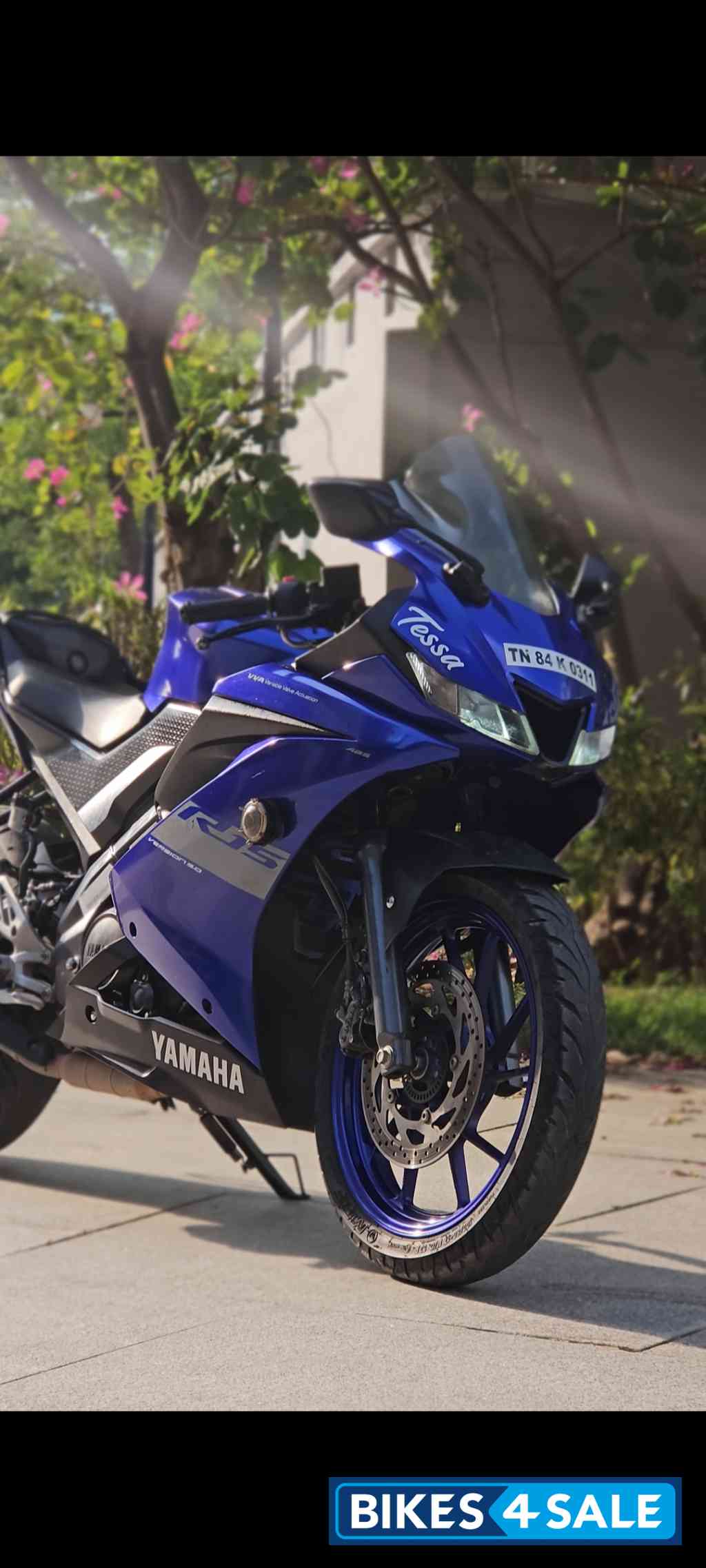 Blue Yamaha YZF R15 V3