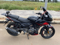 Ebony Black Red Bajaj Pulsar 220F BS6
