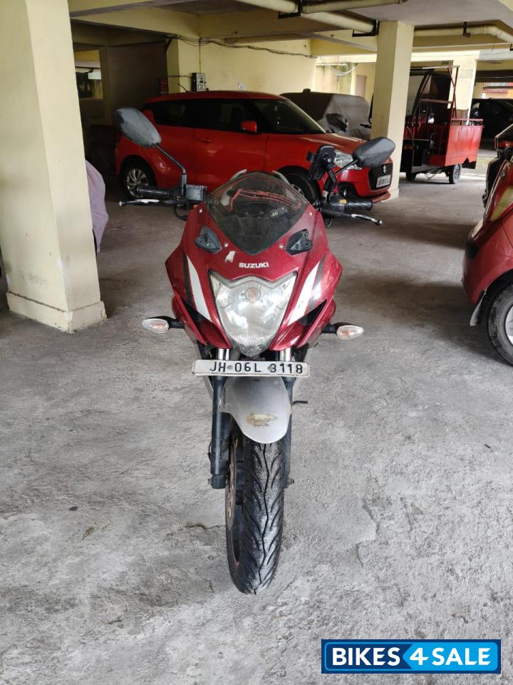 Candy Red Suzuki Gixxer SF
