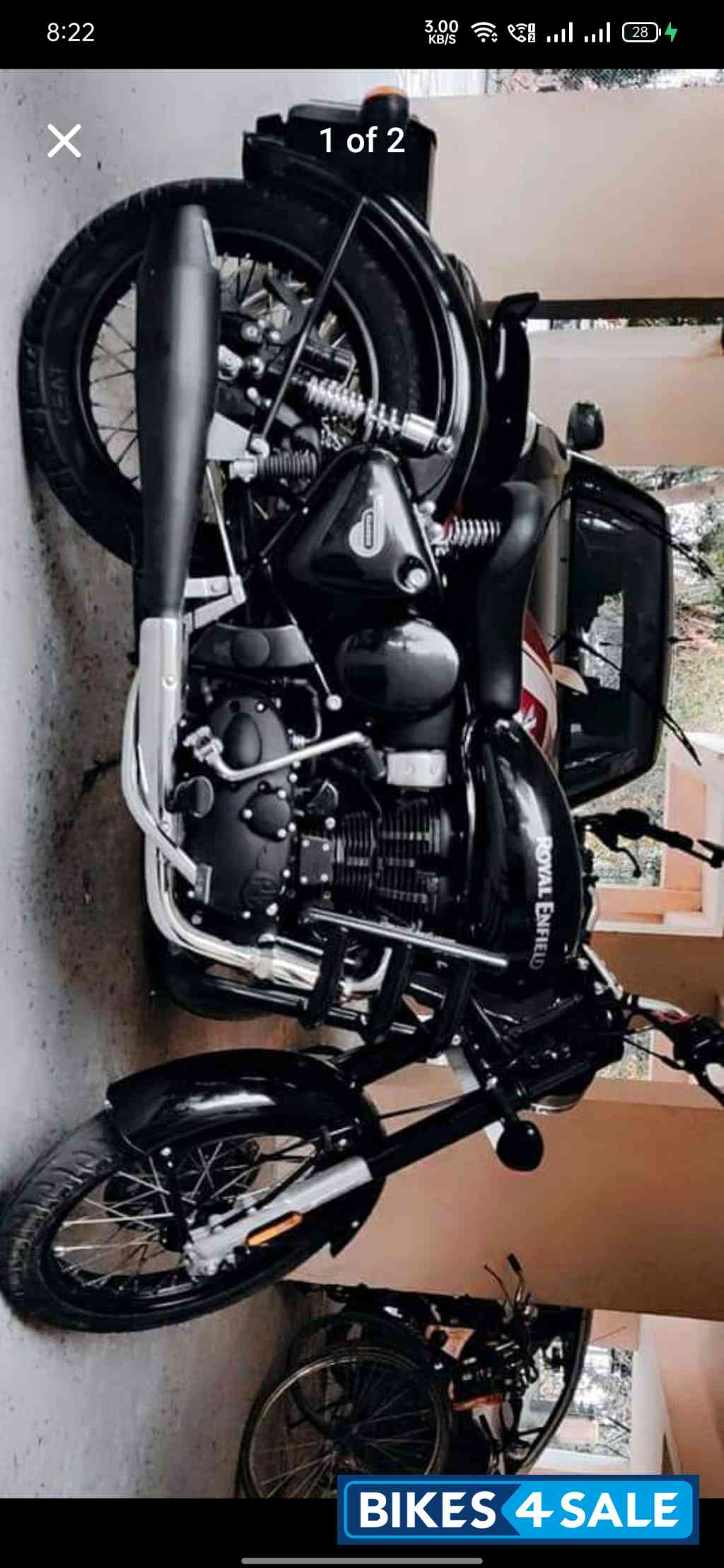 Black Royal Enfield Classic 350 Single Channel BS6