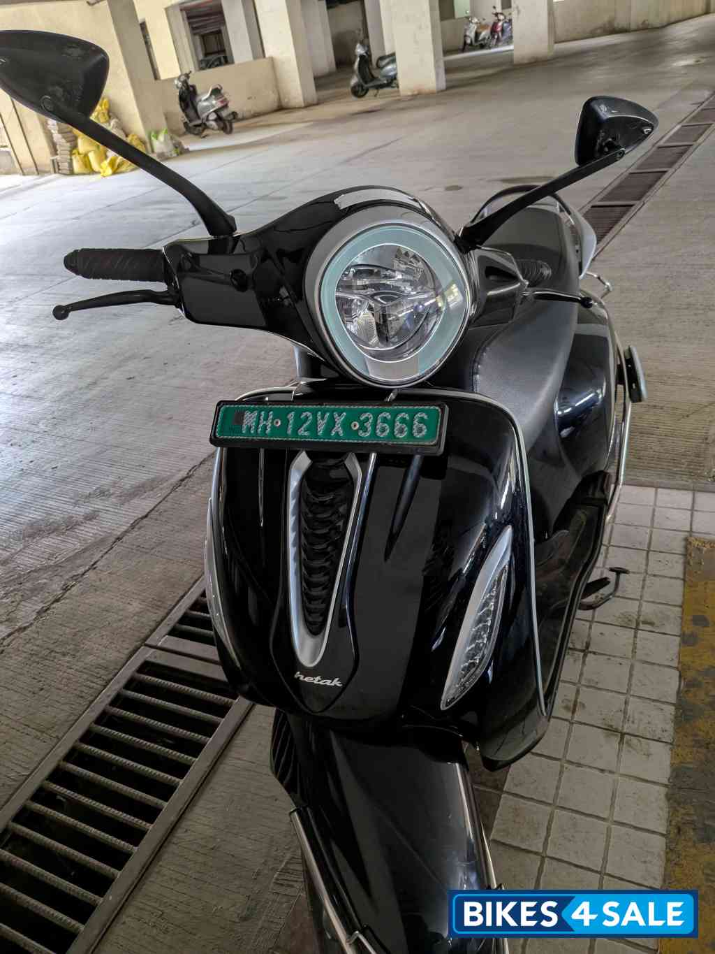 Black Bajaj Chetak Premium 2023 Edition