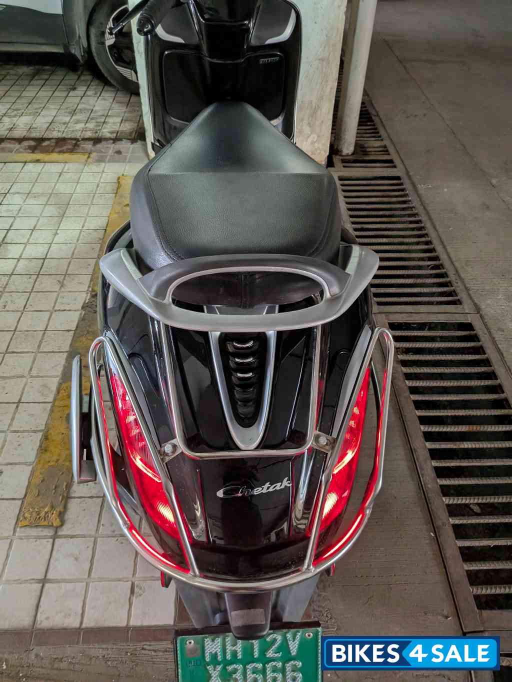Black Bajaj Chetak Premium 2023 Edition