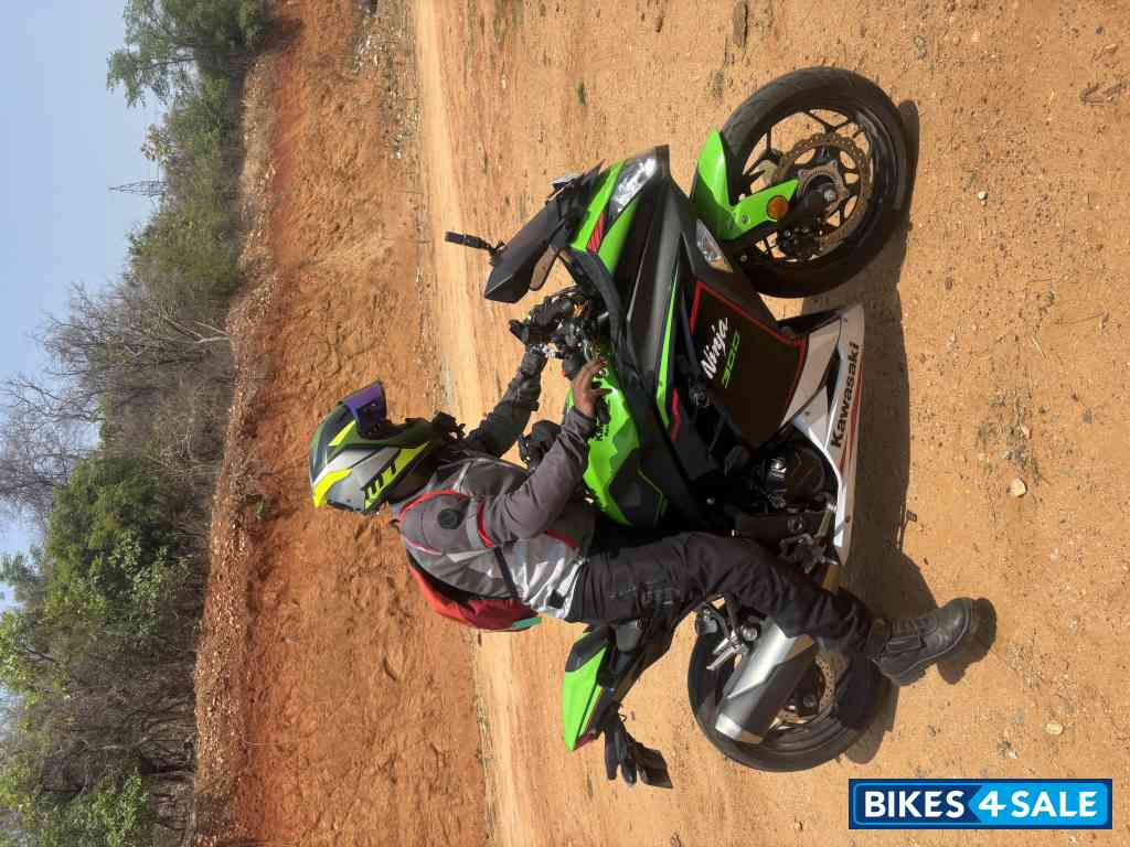 Lime Green Kawasaki Ninja 300 BS6 2023