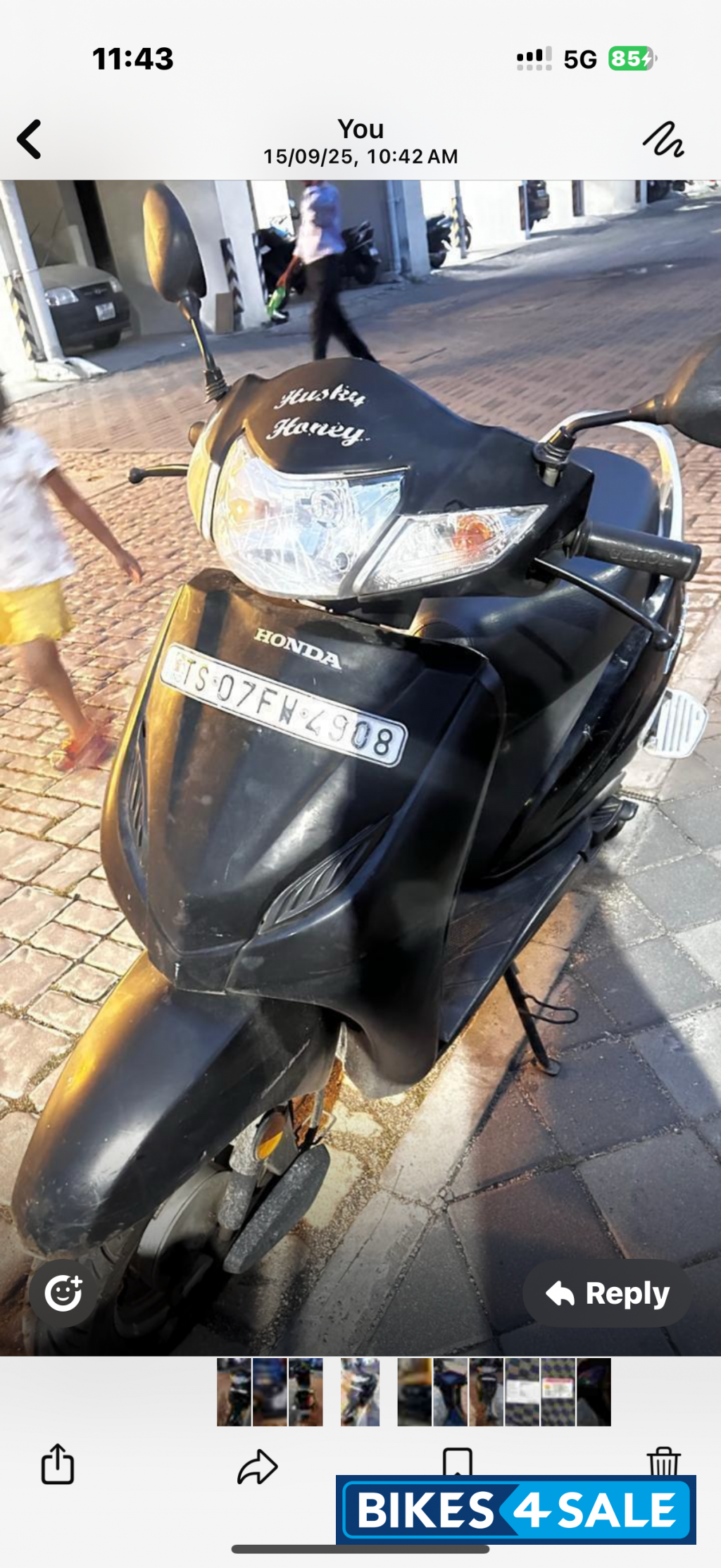 Black Honda Activa 4G