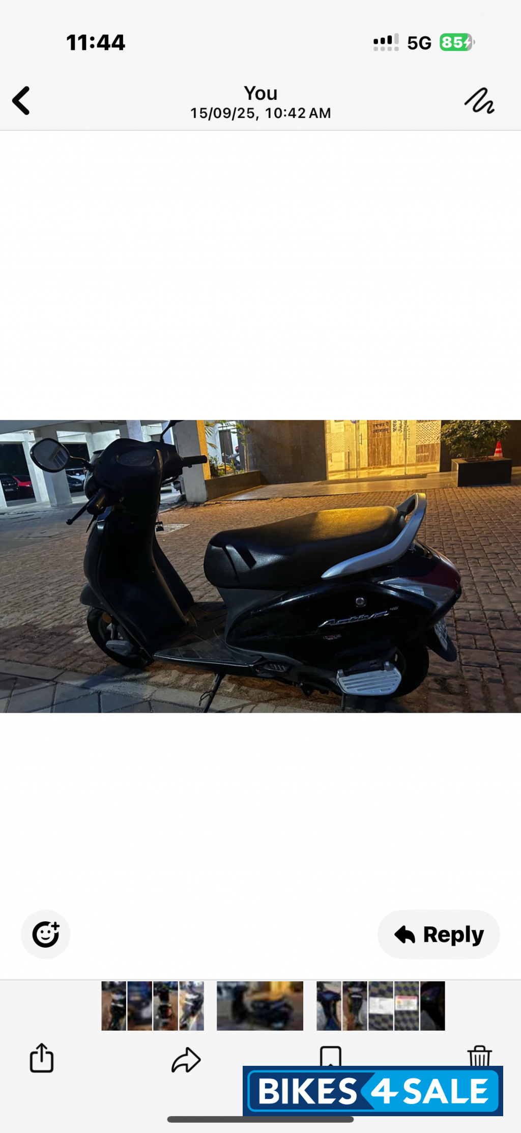 Black Honda Activa 4G