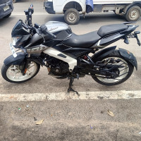 White & Grey Bajaj Pulsar NS 200 BS6