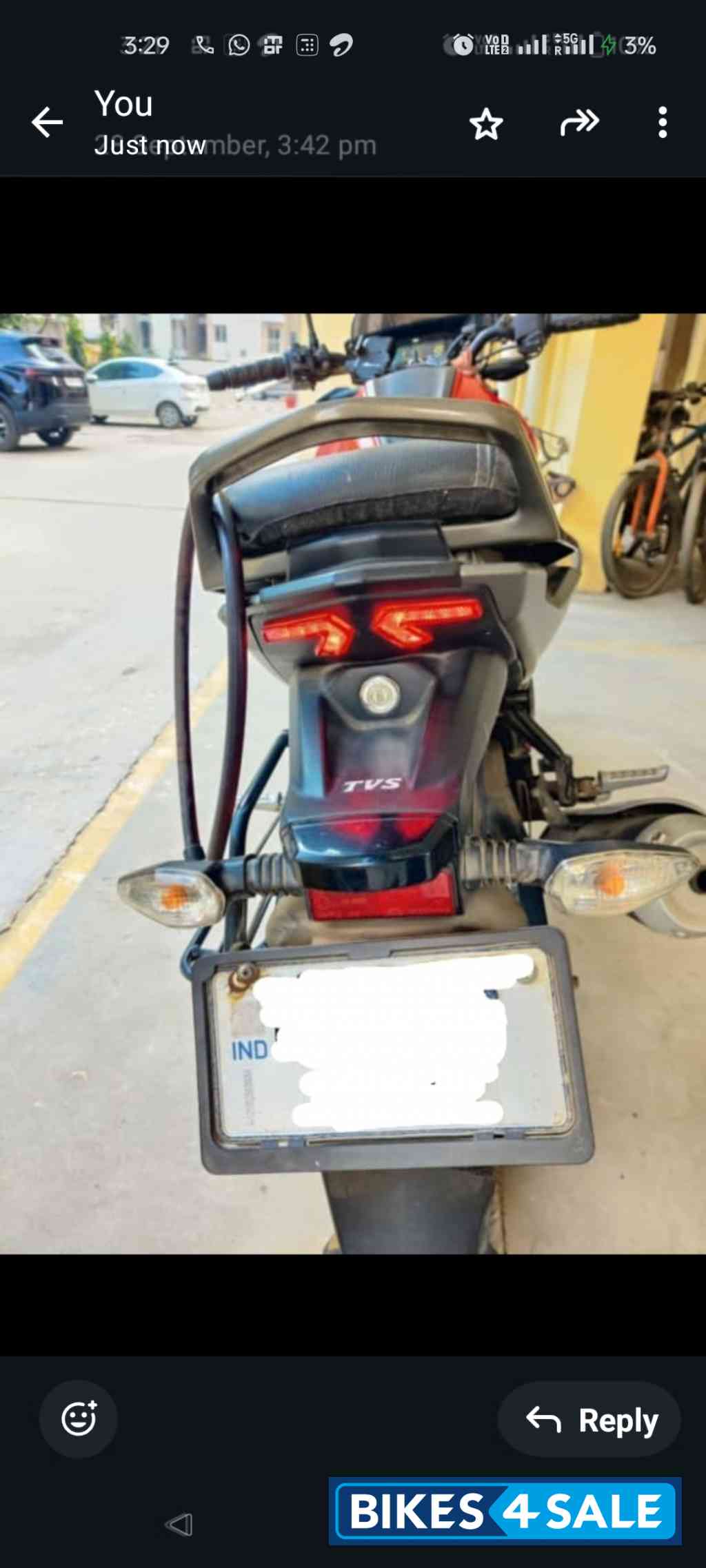 Red TVS Raider Split Seat