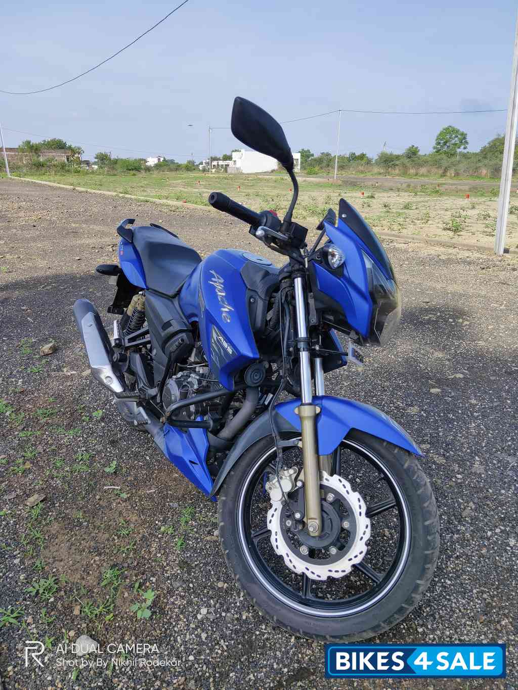 Blue TVS Apache RTR 180 ABS