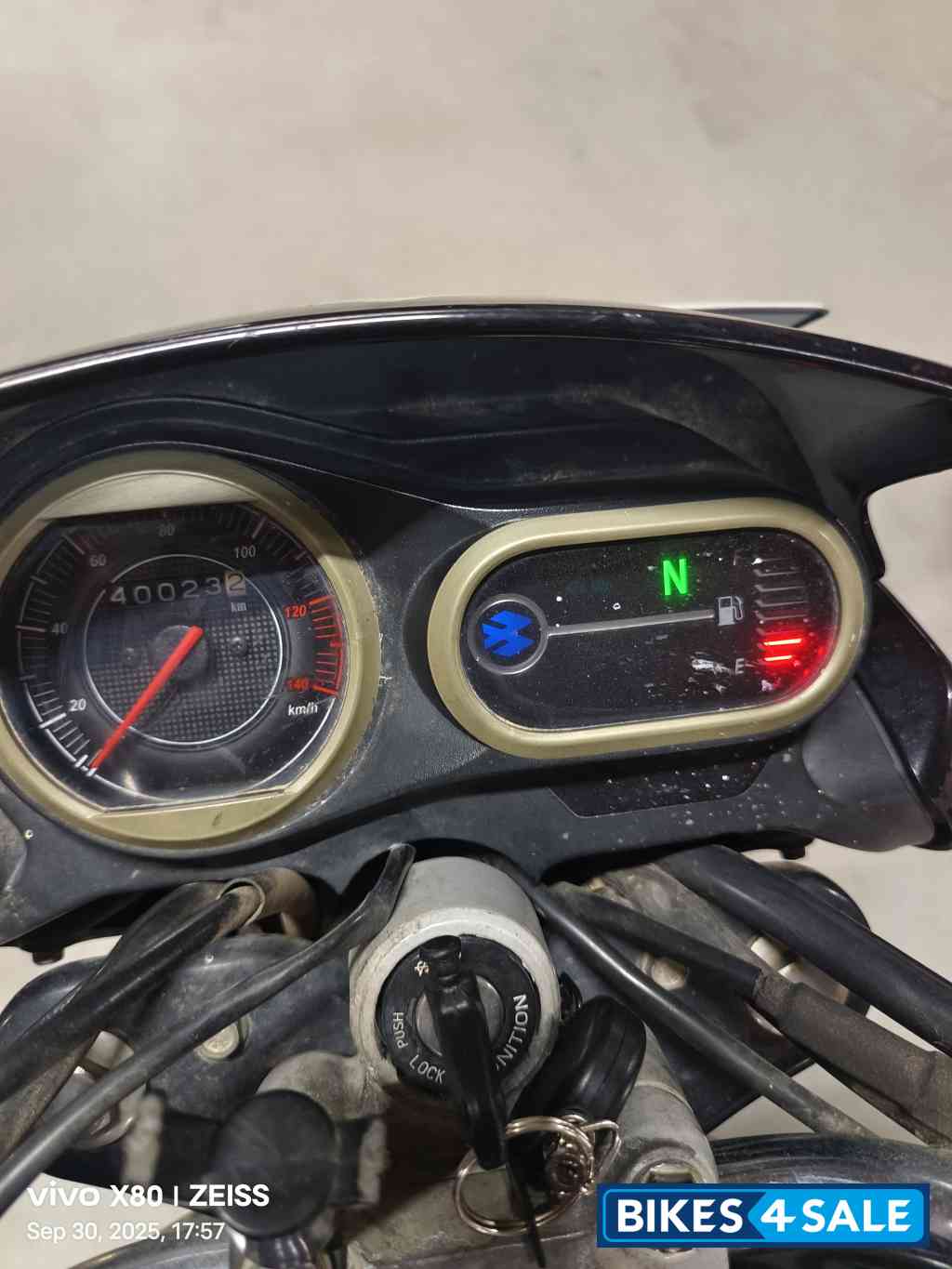 Black And Red Bajaj V15