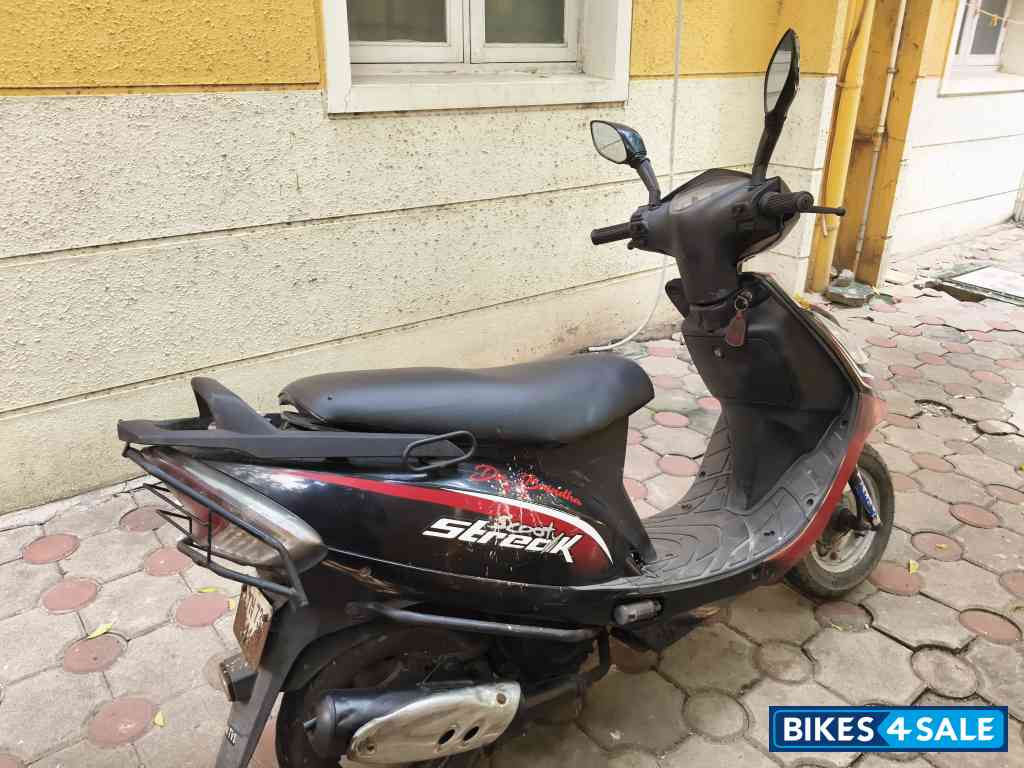Black Red Dual Tone TVS Scooty Streak