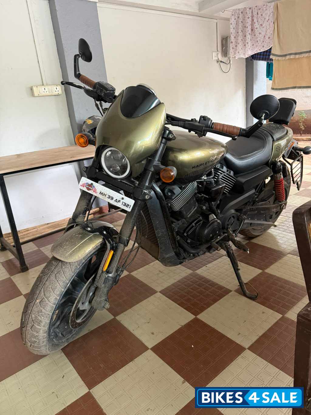 Green Harley Davidson Street Rod