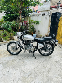 Silver Royal Enfield Bullet Electra