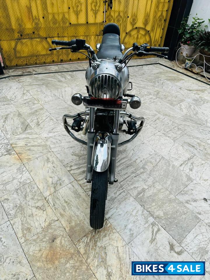 Silver Royal Enfield Bullet Electra