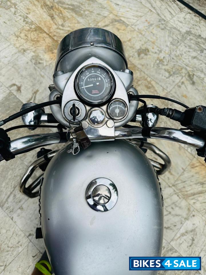 Silver Royal Enfield Bullet Electra