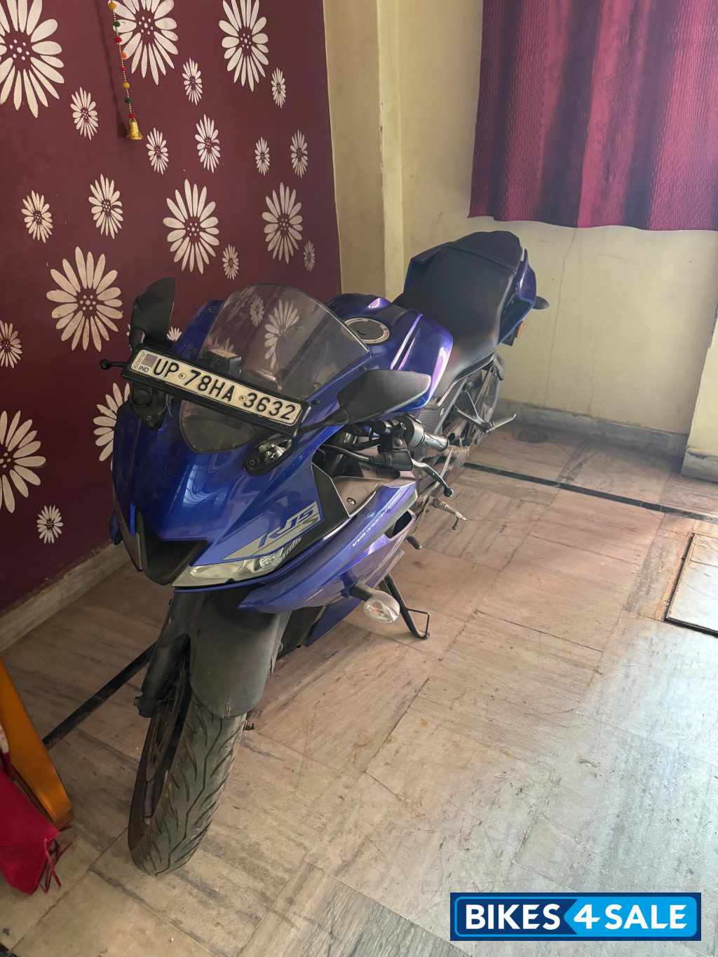 Blue Yamaha YZF R15 S