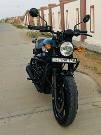 Rebel Blue Royal Enfield Hunter 350 Metro